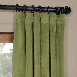 Discount ⌛ Exclusive Fabrics Signature Velvet Blackout Curtain (1 Panel) Reflection Grey 🔥 -Exclusive Fabrics SHOP Exclusive Fabrics Signature Velvet Blackout Curtain Panel 5