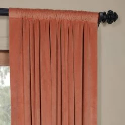 Discount ⌛ Exclusive Fabrics Signature Velvet Blackout Curtain (1 Panel) Reflection Grey 🔥 -Exclusive Fabrics SHOP Exclusive Fabrics Signature Velvet Blackout Curtain Panel 8