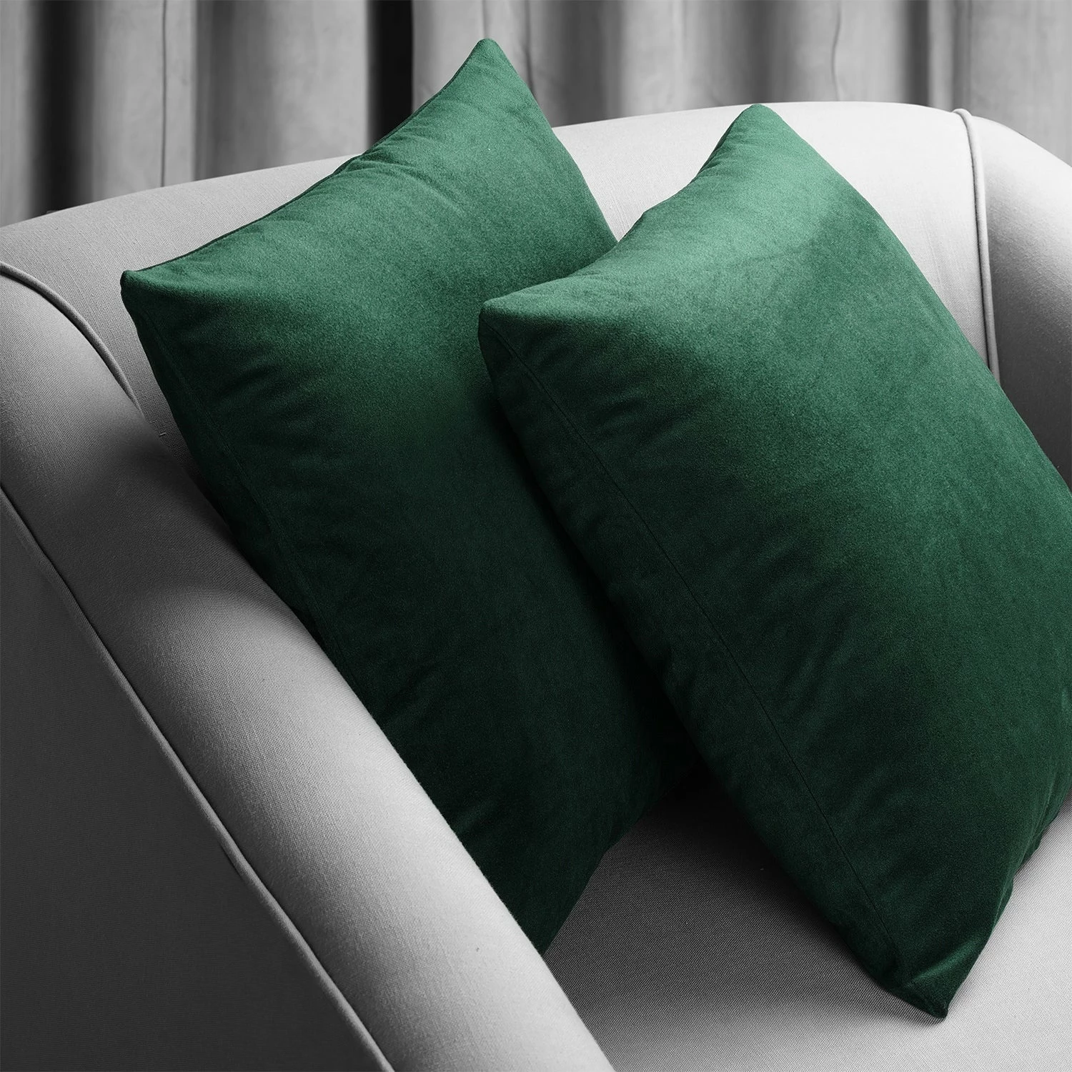 Coupon 😉 Exclusive Fabrics Signature Velvet Cushion Cover (Set Of 2) Neutral Ground 💯 4 Coupon 😉 Exclusive Fabrics Signature Velvet Cushion Cover (Set Of 2) Neutral Ground 💯 - Image 2