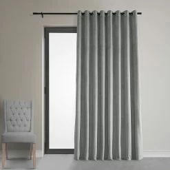 Best reviews of 🛒 Exclusive Fabrics Signature Velvet Extra-wide Grommet Blackout Curtain Panel Off White 🌟