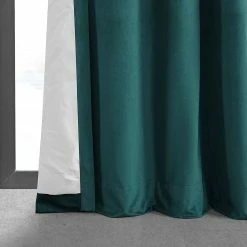 Brand new 🌟 Exclusive Fabrics Signature Velvet Grommet 120-inch Blackout Curtain (1 Panel) Everglade Teal ❤️ -Exclusive Fabrics SHOP Exclusive Fabrics Signature Velvet Grommet 120 inch Blackout Curtain 281 Panel29 10