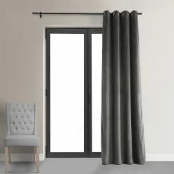 Brand new 🌟 Exclusive Fabrics Signature Velvet Grommet 120-inch Blackout Curtain (1 Panel) Everglade Teal ❤️ -Exclusive Fabrics SHOP Exclusive Fabrics Signature Velvet Grommet 120 inch Blackout Curtain 281 Panel29 3