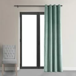 Brand new 🌟 Exclusive Fabrics Signature Velvet Grommet 120-inch Blackout Curtain (1 Panel) Everglade Teal ❤️ -Exclusive Fabrics SHOP Exclusive Fabrics Signature Velvet Grommet 120 inch Blackout Curtain 281 Panel29 4