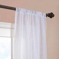 Brand new 🥰 Exclusive Fabrics Signature White Double Layer Sheer Curtain Panel (1 Panel) 🎁 -Exclusive Fabrics SHOP Exclusive Fabrics Signature White Double Layer Sheer Curtain Panel 221ae967 8607 4aea 89dd 67ee654fdcfb