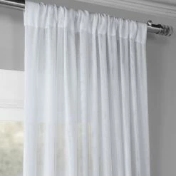 Brand new 🥰 Exclusive Fabrics Signature White Double Layer Sheer Curtain Panel (1 Panel) 🎁 -Exclusive Fabrics SHOP Exclusive Fabrics Signature White Double Layer Sheer Curtain Panel e520acde 3409 4ec8 9799 b572f2385dc7