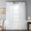 Brand new 🥰 Exclusive Fabrics Signature White Double Layer Sheer Curtain Panel (1 Panel) 🎁