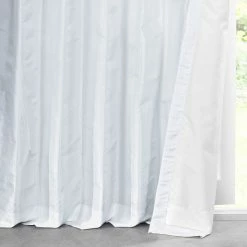 Discount ❤️ Exclusive Fabrics Signature White Faux Silk Curtain (1 Panel) ✨ -Exclusive Fabrics SHOP Exclusive Fabrics Signature White Faux Silk Curtain Panel 6