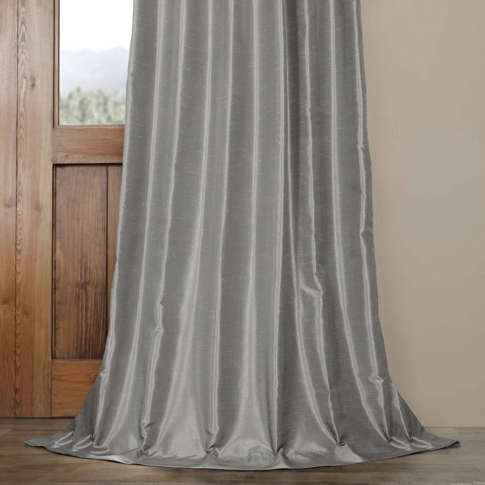 Flash Sale โญ Exclusive Fabrics Ex. Fabrics Silver Faux Textured Dupioni Silk Curtain (1 Panel) ๐คฉ 7 Flash Sale โญ Exclusive Fabrics Ex. Fabrics Silver Faux Textured Dupioni Silk Curtain (1 Panel) ๐คฉ - Image 5