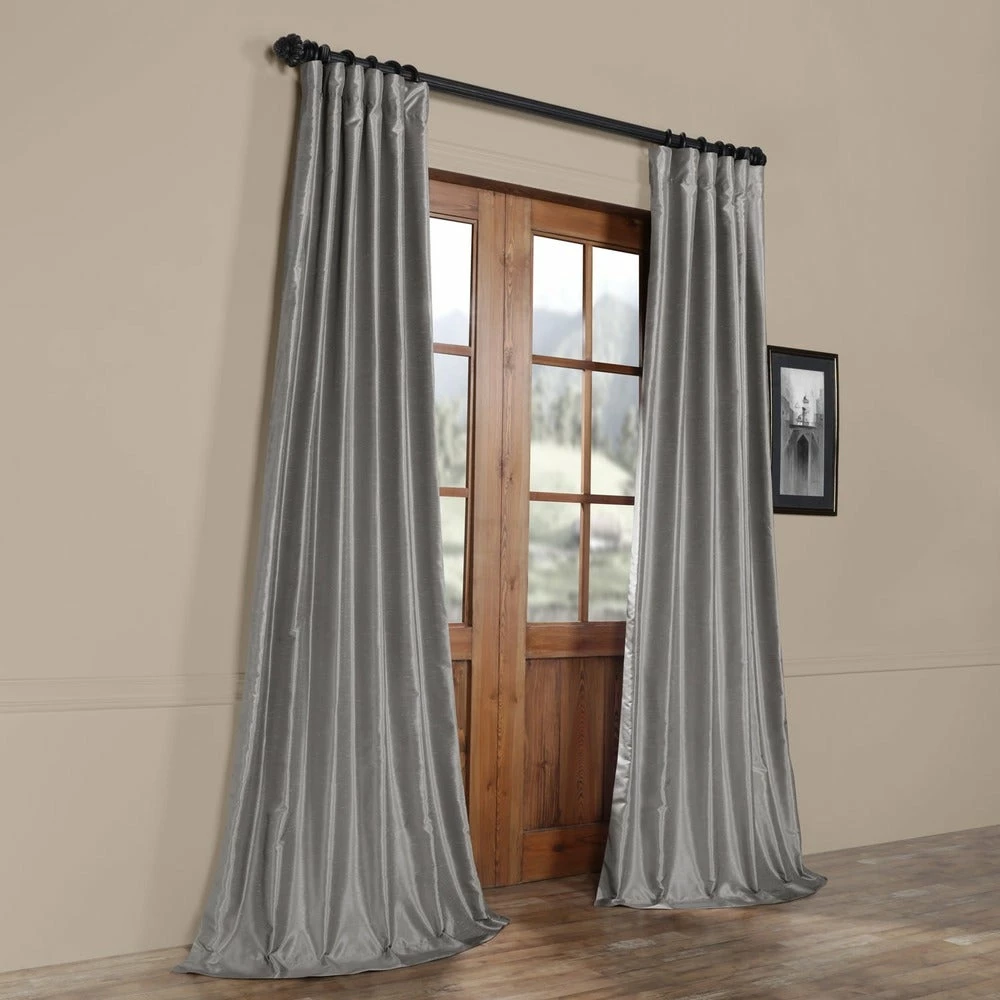 Flash Sale โญ Exclusive Fabrics Ex. Fabrics Silver Faux Textured Dupioni Silk Curtain (1 Panel) ๐คฉ 10 Flash Sale โญ Exclusive Fabrics Ex. Fabrics Silver Faux Textured Dupioni Silk Curtain (1 Panel) ๐คฉ - Image 8