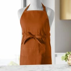 Best reviews of ✔️ Exclusive Fabrics Solid Cotton Apron - 27 X 34 Bombay Rust ✔️ -Exclusive Fabrics SHOP Exclusive Fabrics Solid Cotton Apron 4