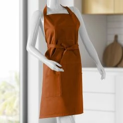 Best reviews of ✔️ Exclusive Fabrics Solid Cotton Apron - 27 X 34 Bombay Rust ✔️ -Exclusive Fabrics SHOP Exclusive Fabrics Solid Cotton Apron 5