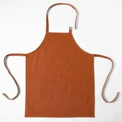 Best reviews of ✔️ Exclusive Fabrics Solid Cotton Apron - 27 X 34 Bombay Rust ✔️ -Exclusive Fabrics SHOP Exclusive Fabrics Solid Cotton Apron 6