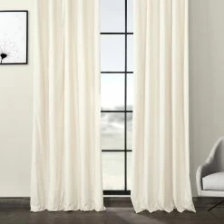 Hot Sale ✔️ Exclusive Fabrics Solid Cotton Pleated Curtain (1 Panel) White ✔️ -Exclusive Fabrics SHOP Exclusive Fabrics Solid Cotton Pleated Curtain 446f5c81 fe15 49d7 9c2f bbfb91deb6c0