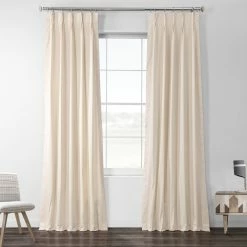 Hot Sale ✔️ Exclusive Fabrics Solid Cotton Pleated Curtain (1 Panel) White ✔️ -Exclusive Fabrics SHOP Exclusive Fabrics Solid Cotton Pleated Curtain 9056c9b3 98e0 4ae4 b5a0 5ac02297194c
