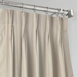Hot Sale ✔️ Exclusive Fabrics Solid Cotton Pleated Curtain (1 Panel) White ✔️ -Exclusive Fabrics SHOP Exclusive Fabrics Solid Cotton Pleated Curtain 996eec8c 1113 4d69 8048 5d640ec00024