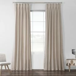 Hot Sale ✔️ Exclusive Fabrics Solid Cotton Pleated Curtain (1 Panel) White ✔️ -Exclusive Fabrics SHOP Exclusive Fabrics Solid Cotton Pleated Curtain a4eeea2f ba09 46c9 8174 a19ca22ed610