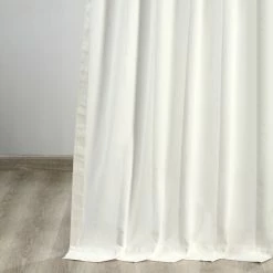Budget ⌛ Exclusive Fabrics Solid Cotton Tie-Top Curtain (1 Panel) White 💯 -Exclusive Fabrics SHOP Exclusive Fabrics Solid Cotton Tie Top Single Curtain Panel 42d358db 9a6d 4f4b 925e b4a44ec4f526