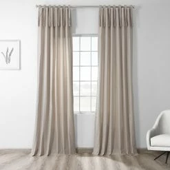 Budget ⌛ Exclusive Fabrics Solid Cotton Tie-Top Curtain (1 Panel) White 💯 -Exclusive Fabrics SHOP Exclusive Fabrics Solid Cotton Tie Top Single Curtain Panel 8ee1024a 83f2 448d 9f0c de5c2926e902
