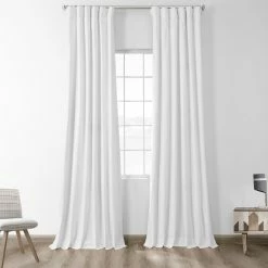 Wholesale ๐ Exclusive Fabrics Solid Cotton True Blackout Curtain (1 Panel) White โ๏ธ