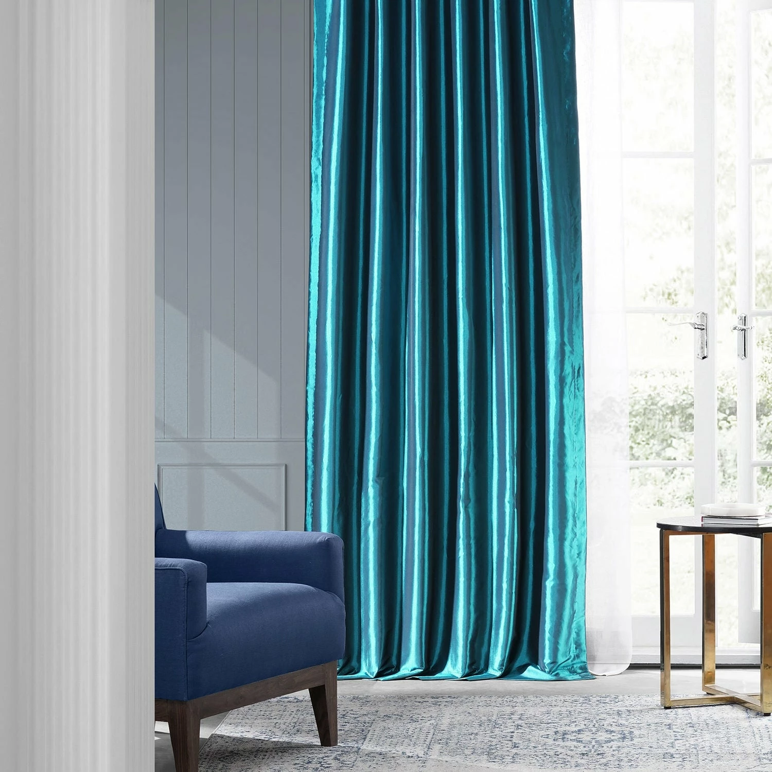 Cheap 👏 Exclusive Fabrics Solid Faux Silk Taffeta Mediterranean Curtain (1 Panel) 🔔 4 Cheap 👏 Exclusive Fabrics Solid Faux Silk Taffeta Mediterranean Curtain (1 Panel) 🔔 - Image 2
