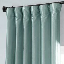 Best Sale π Exclusive Fabrics Solid Faux Silk Taffeta Robin's Egg Curtain (1 Panel) 𧨠12 Best Sale π Exclusive Fabrics Solid Faux Silk Taffeta Robin's Egg Curtain (1 Panel) 𧨠-Exclusive Fabrics SHOP Exclusive Fabrics Solid Faux Silk Taffeta Robin27s Egg Curtain Panel 2