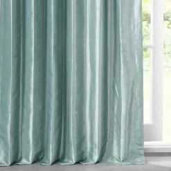 Best Sale π Exclusive Fabrics Solid Faux Silk Taffeta Robin's Egg Curtain (1 Panel) 𧨠14 Best Sale π Exclusive Fabrics Solid Faux Silk Taffeta Robin's Egg Curtain (1 Panel) 𧨠-Exclusive Fabrics SHOP Exclusive Fabrics Solid Faux Silk Taffeta Robin27s Egg Curtain Panel 4
