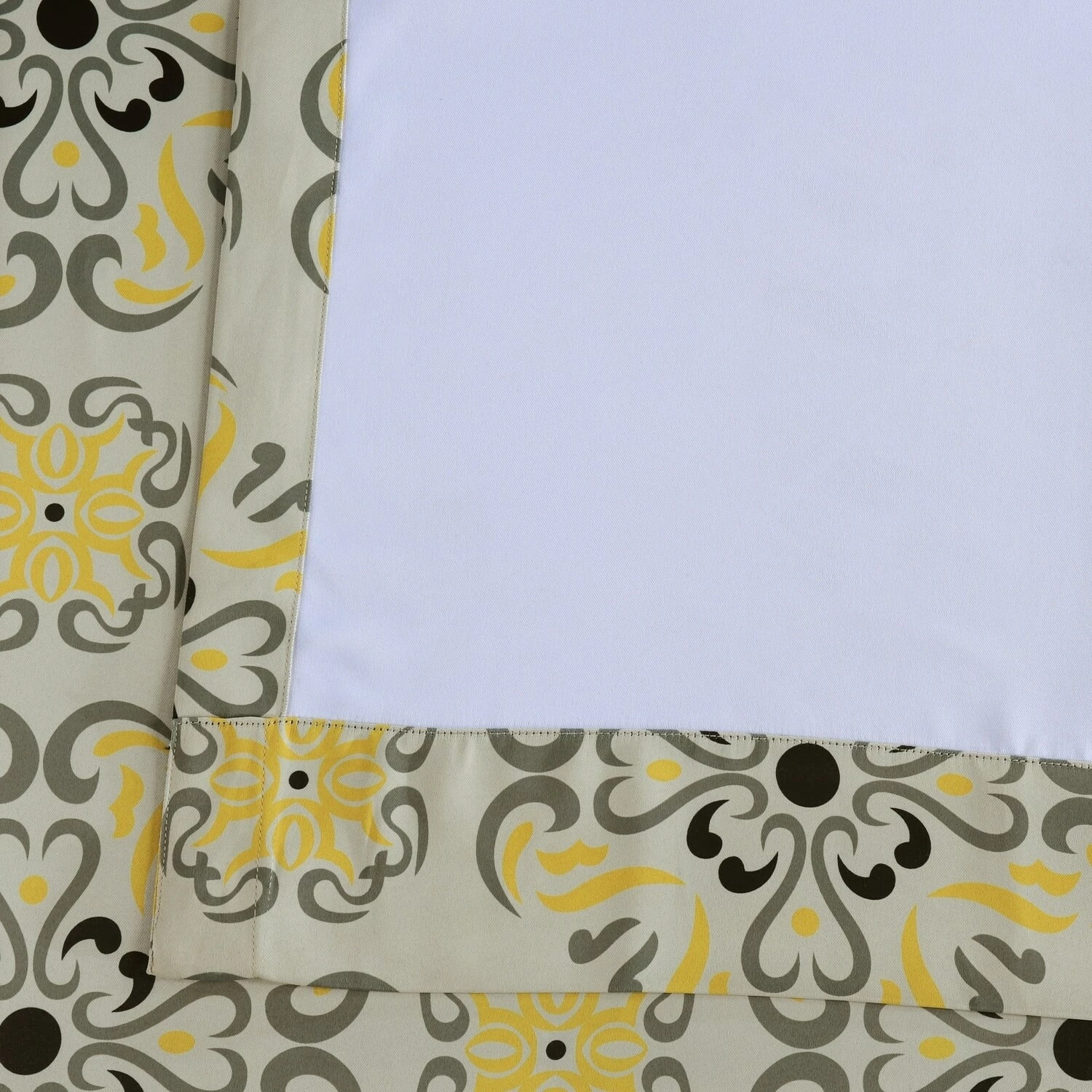 Coupon 🤩 Exclusive Fabrics Soliel Yellow/ Grey Damask Room Darkening Curtain Panel Pair (2 Panels) 🤩 8 Coupon 🤩 Exclusive Fabrics Soliel Yellow/ Grey Damask Room Darkening Curtain Panel Pair (2 Panels) 🤩 - Image 6