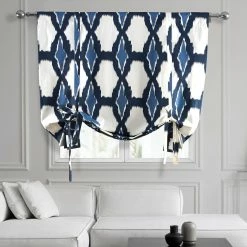 Exclusive Fabrics SHOP -Exclusive Fabrics SHOP Exclusive Fabrics Sorong Printed Cotton Tie Up Window Shade 1