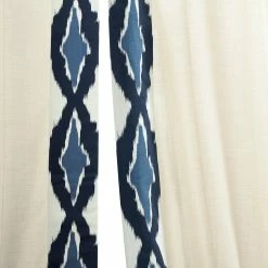 Top 10 😉 Exclusive Fabrics Sorong Solid Cotton Bordered Curtain (1 Panel Sorong Blue 🔔 -Exclusive Fabrics SHOP Exclusive Fabrics Sorong Solid Cotton Bordered Curtain 281 Panel 7