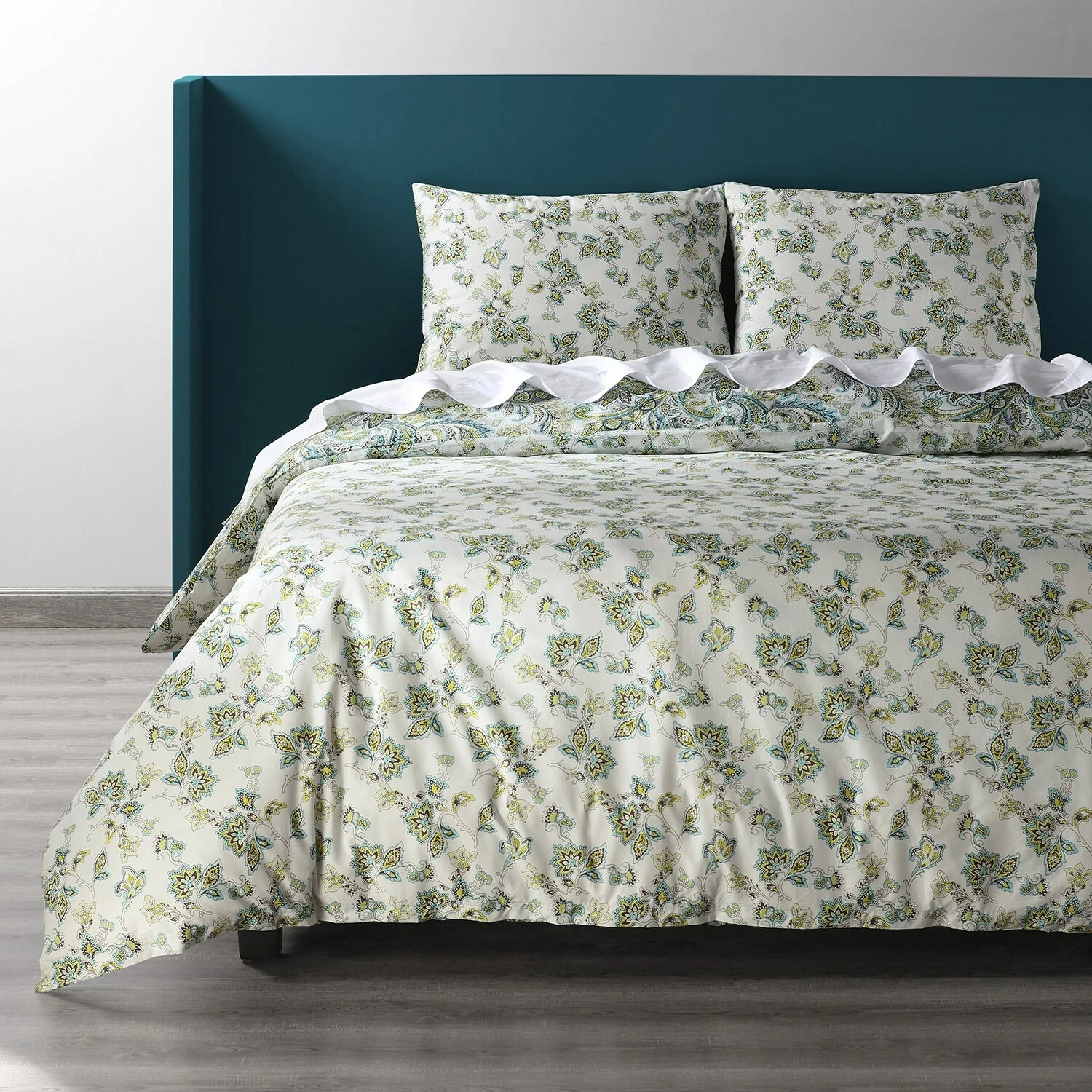 Budget ๐ Exclusive Fabrics Spindrift Teal And Yellow Cotton Percale Printed Reversible Duvet Cover Set โค๏ธ 4 Budget ๐ Exclusive Fabrics Spindrift Teal And Yellow Cotton Percale Printed Reversible Duvet Cover Set โค๏ธ - Image 2