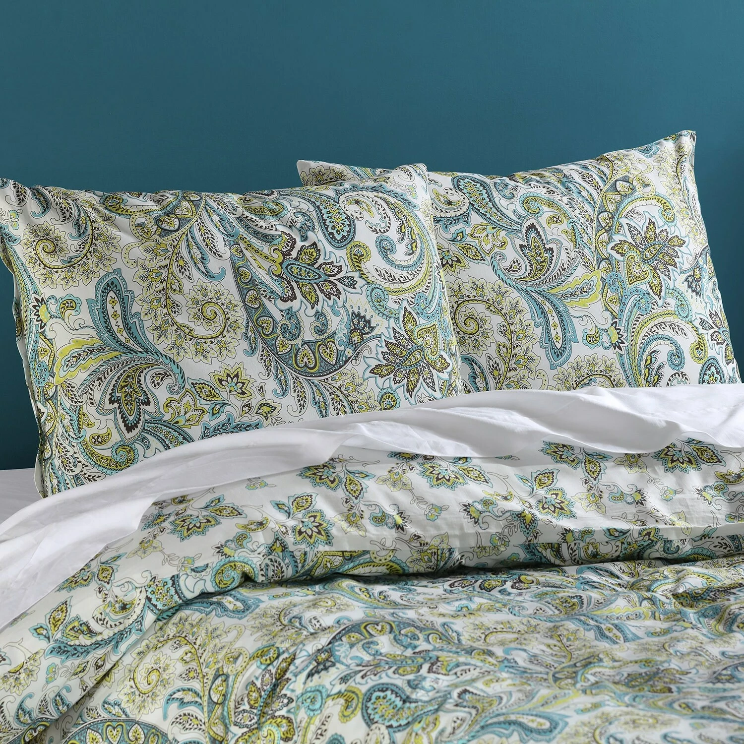 Budget ๐ Exclusive Fabrics Spindrift Teal And Yellow Cotton Percale Printed Reversible Duvet Cover Set โค๏ธ 5 Budget ๐ Exclusive Fabrics Spindrift Teal And Yellow Cotton Percale Printed Reversible Duvet Cover Set โค๏ธ - Image 3