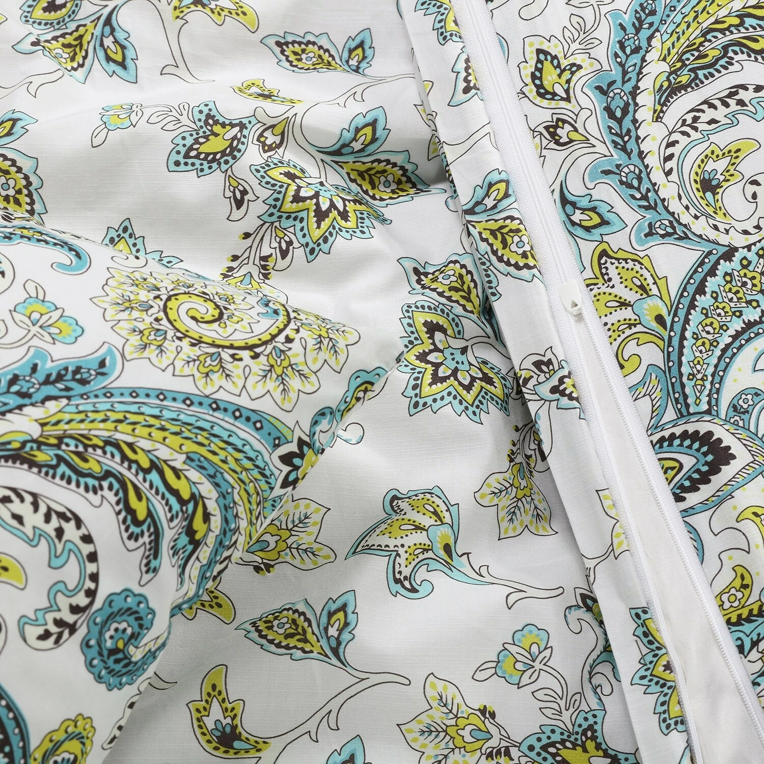 Budget ๐ Exclusive Fabrics Spindrift Teal And Yellow Cotton Percale Printed Reversible Duvet Cover Set โค๏ธ 7 Budget ๐ Exclusive Fabrics Spindrift Teal And Yellow Cotton Percale Printed Reversible Duvet Cover Set โค๏ธ - Image 5