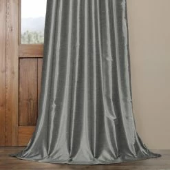 Wholesale 😍 Exclusive Fabrics Ex. Fabrics Storm Grey Faux Textured Dupioni Silk Curtain (1 Panel) ❤️ -Exclusive Fabrics SHOP Exclusive Fabrics Storm Grey Vintage Faux Textured Dupioni Silk Curtain Panel 8068106a f2b9 46d7 92c9 527c3837ecb3 1000