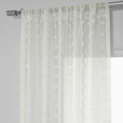 Cheapest 🎉 Exclusive Fabrics Strasbourg Dot Patterned Faux Linen Sheer Curtain (1 Panel) 🔥 -Exclusive Fabrics SHOP Exclusive Fabrics Strasbourg Dot Patterned Faux Linen Sheer Curtain 281 Panel29 12