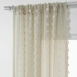 Cheapest 🎉 Exclusive Fabrics Strasbourg Dot Patterned Faux Linen Sheer Curtain (1 Panel) 🔥 -Exclusive Fabrics SHOP Exclusive Fabrics Strasbourg Dot Patterned Faux Linen Sheer Curtain 281 Panel29 14