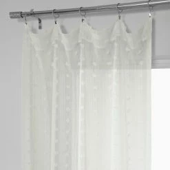 Cheapest 🎉 Exclusive Fabrics Strasbourg Dot Patterned Faux Linen Sheer Curtain (1 Panel) 🔥 -Exclusive Fabrics SHOP Exclusive Fabrics Strasbourg Dot Patterned Faux Linen Sheer Curtain 281 Panel29 9