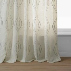 Coupon 🔥 Exclusive Fabrics Suez Embroidered Faux Linen Sheer Curtain (1 Panel) Natural 🤩 -Exclusive Fabrics SHOP Exclusive Fabrics Suez Embroidered Faux Linen Sheer Curtain 281 Panel29 12