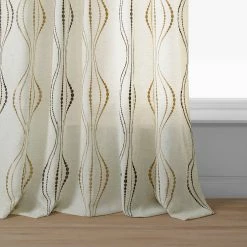 Coupon 🔥 Exclusive Fabrics Suez Embroidered Faux Linen Sheer Curtain (1 Panel) Natural 🤩 -Exclusive Fabrics SHOP Exclusive Fabrics Suez Embroidered Faux Linen Sheer Curtain 281 Panel29 13