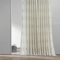 Coupon 🔥 Exclusive Fabrics Suez Embroidered Faux Linen Sheer Curtain (1 Panel) Natural 🤩 -Exclusive Fabrics SHOP Exclusive Fabrics Suez Embroidered Faux Linen Sheer Curtain 281 Panel29 2