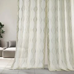 Coupon 🔥 Exclusive Fabrics Suez Embroidered Faux Linen Sheer Curtain (1 Panel) Natural 🤩 -Exclusive Fabrics SHOP Exclusive Fabrics Suez Embroidered Faux Linen Sheer Curtain 281 Panel29 4