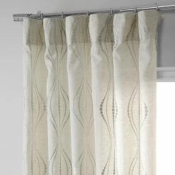 Coupon 🔥 Exclusive Fabrics Suez Embroidered Faux Linen Sheer Curtain (1 Panel) Natural 🤩 -Exclusive Fabrics SHOP Exclusive Fabrics Suez Embroidered Faux Linen Sheer Curtain 281 Panel29 6