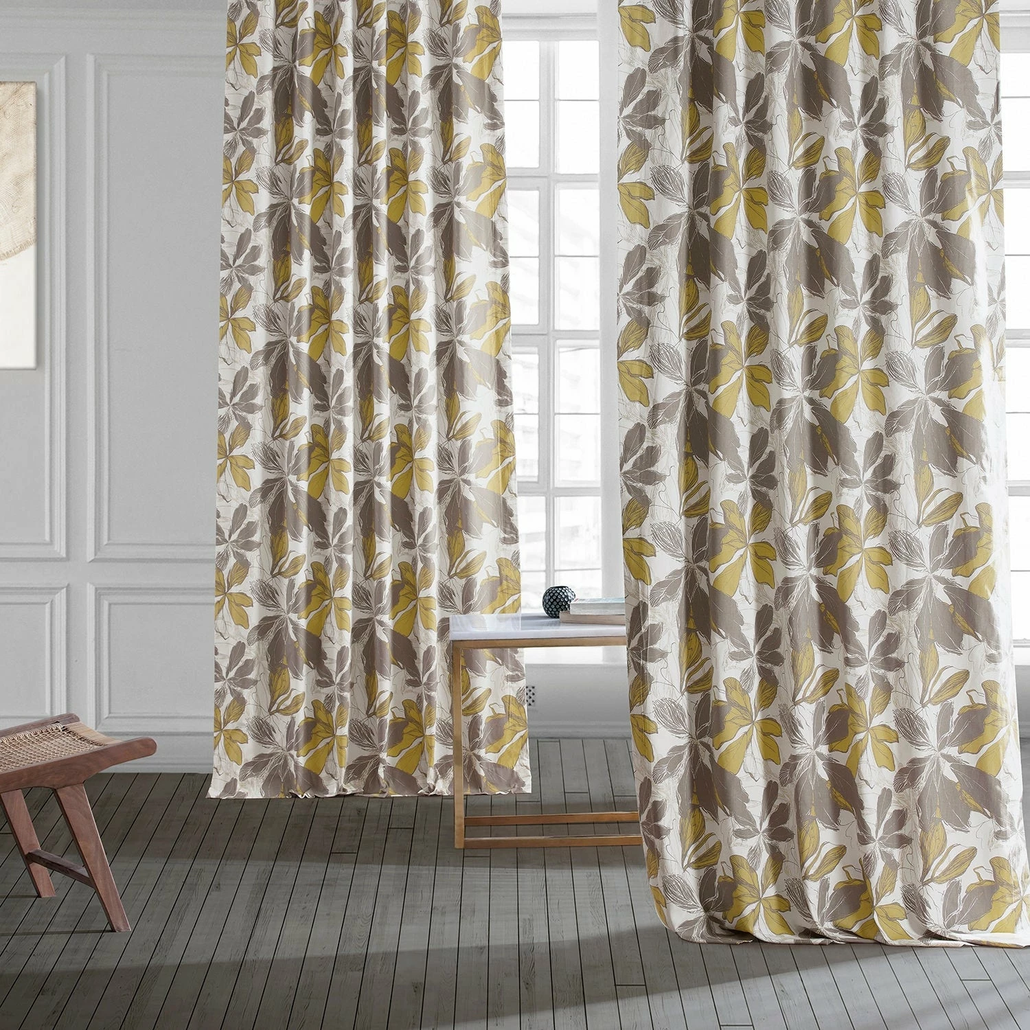 Budget 😀 Exclusive Fabrics Sunny Day Printed Cotton Curtain (1 Panel) Sunny Day Gold 😍 4 Budget 😀 Exclusive Fabrics Sunny Day Printed Cotton Curtain (1 Panel) Sunny Day Gold 😍 - Image 2