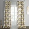 Budget 😀 Exclusive Fabrics Sunny Day Printed Cotton Curtain (1 Panel) Sunny Day Gold 😍 -Exclusive Fabrics SHOP Exclusive Fabrics Sunny Day Printed Cotton Curtain Panel