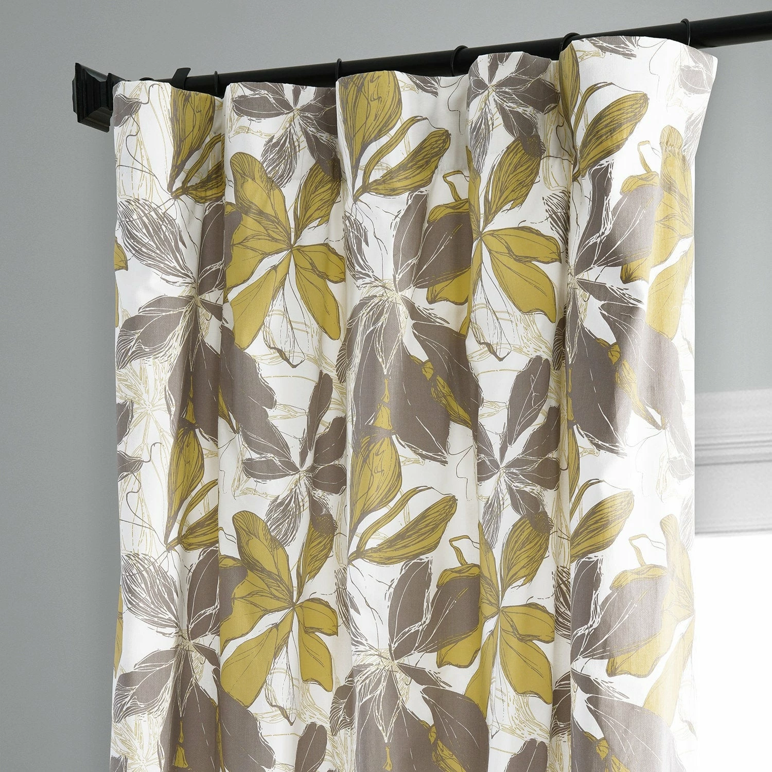 Budget 😀 Exclusive Fabrics Sunny Day Printed Cotton Curtain (1 Panel) Sunny Day Gold 😍 7 Budget 😀 Exclusive Fabrics Sunny Day Printed Cotton Curtain (1 Panel) Sunny Day Gold 😍 - Image 5