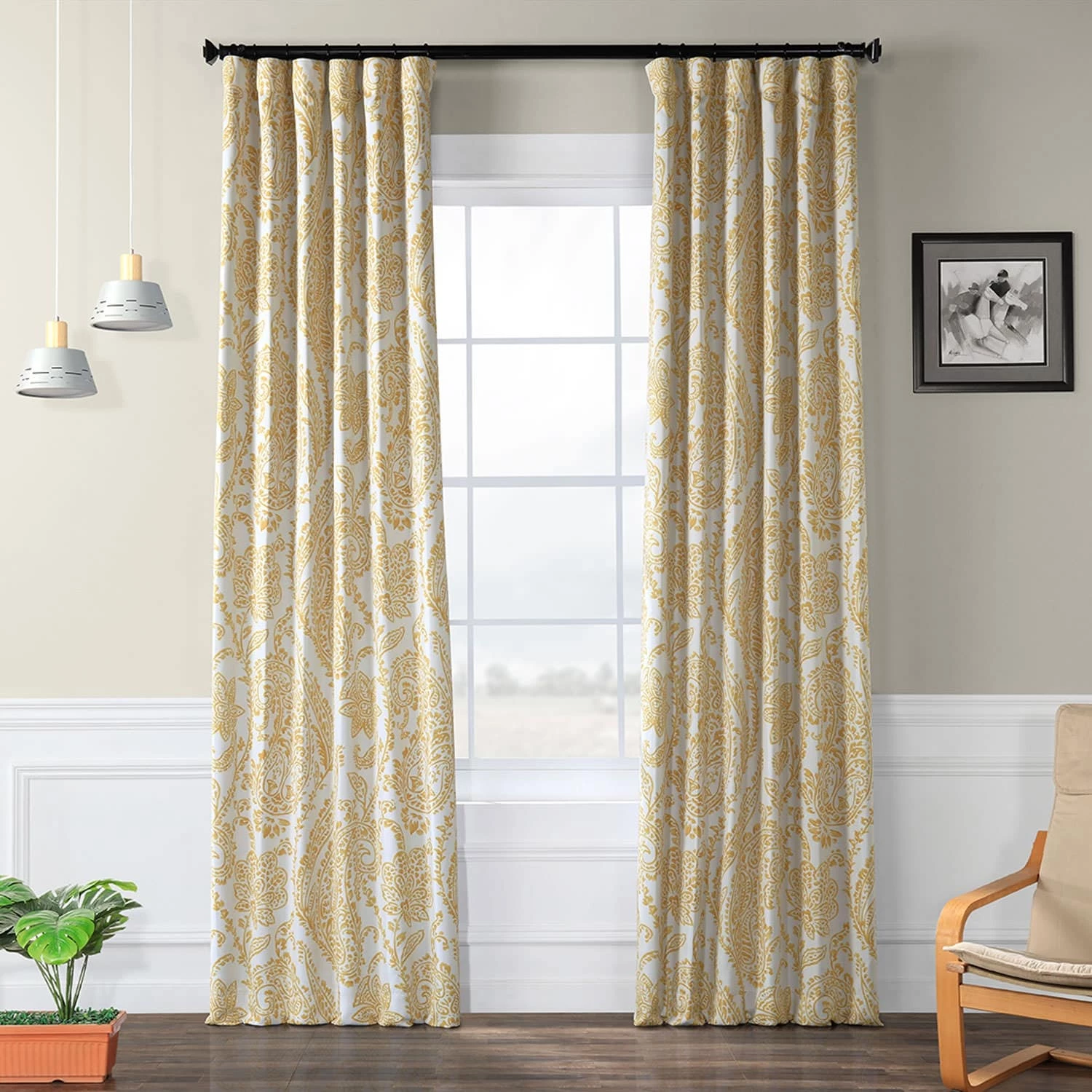 Outlet 🤩 Exclusive Fabrics Tea Time Room Darkening Curtain Panel Pair (2 Panels) Tea Time China Blue ⌛ 5 Outlet 🤩 Exclusive Fabrics Tea Time Room Darkening Curtain Panel Pair (2 Panels) Tea Time China Blue ⌛ - Image 3