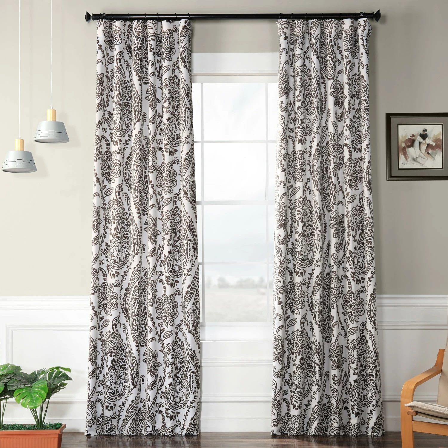 Outlet 🤩 Exclusive Fabrics Tea Time Room Darkening Curtain Panel Pair (2 Panels) Tea Time China Blue ⌛ 6 Outlet 🤩 Exclusive Fabrics Tea Time Room Darkening Curtain Panel Pair (2 Panels) Tea Time China Blue ⌛ - Image 4