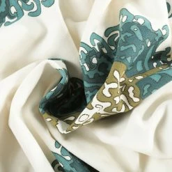 Budget ✨ Exclusive Fabrics Mayan Printed Cotton Curtain (1 Panel) Mayan Teal ✨ -Exclusive Fabrics SHOP Exclusive Fabrics Teal Mayan Printed Cotton Curtain Panel 6