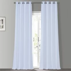 Budget 🔥 Exclusive Fabrics Textured Dupioni Faux Silk 108-inch Blackout Grommet Curtain (1 Panel) - 50 X 108 Silver 🔔