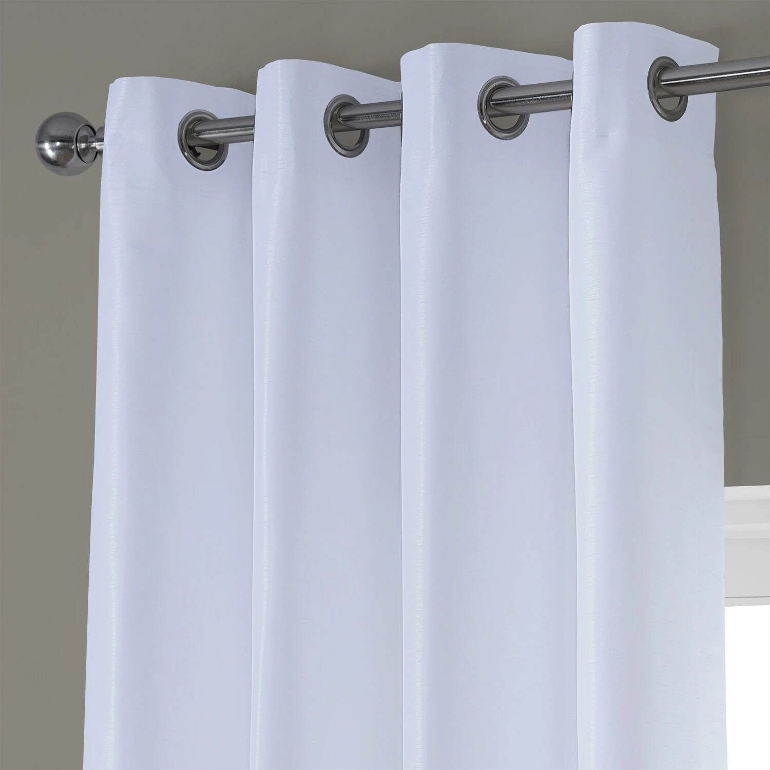 Budget ✔️ Exclusive Fabrics Textured Dupioni Faux Silk 84-inch Grommet Blackout Grommet Curtain (1 Panel) - 50 X 84 Silver 😉 14 Budget ✔️ Exclusive Fabrics Textured Dupioni Faux Silk 84-inch Grommet Blackout Grommet Curtain (1 Panel) - 50 X 84 Silver 😉 - Image 12