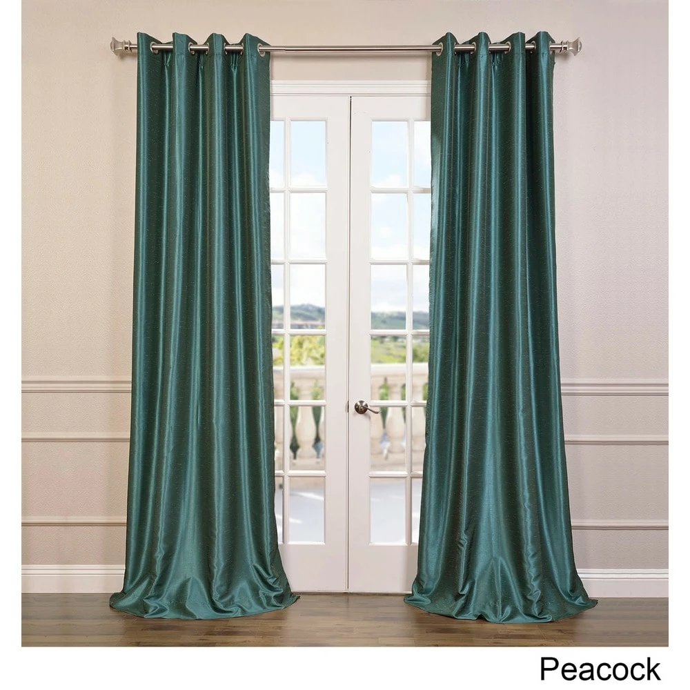Budget ✔️ Exclusive Fabrics Textured Dupioni Faux Silk 84-inch Grommet Blackout Grommet Curtain (1 Panel) - 50 X 84 Silver 😉 13 Budget ✔️ Exclusive Fabrics Textured Dupioni Faux Silk 84-inch Grommet Blackout Grommet Curtain (1 Panel) - 50 X 84 Silver 😉 - Image 11